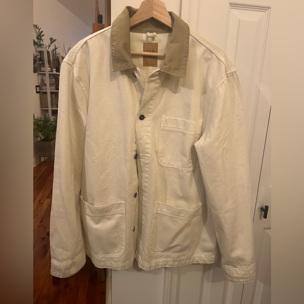 Gap men’s chore jacket natural denim size large